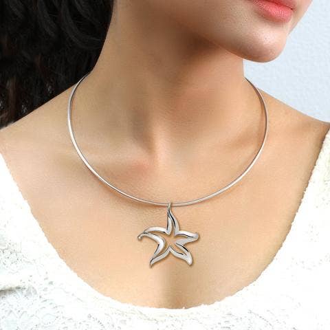 Handcrafted Sterling Silver Starfish Pendant - Celestial Ocean Jewelry
