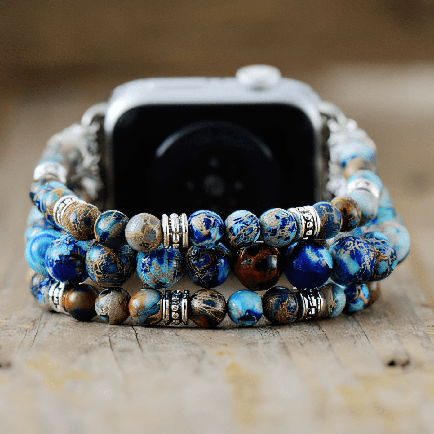 Imperial Turquoise Jasper Stretch Apple Watch Strap