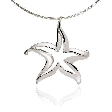 Handcrafted Sterling Silver Starfish Pendant - Celestial Ocean Jewelry