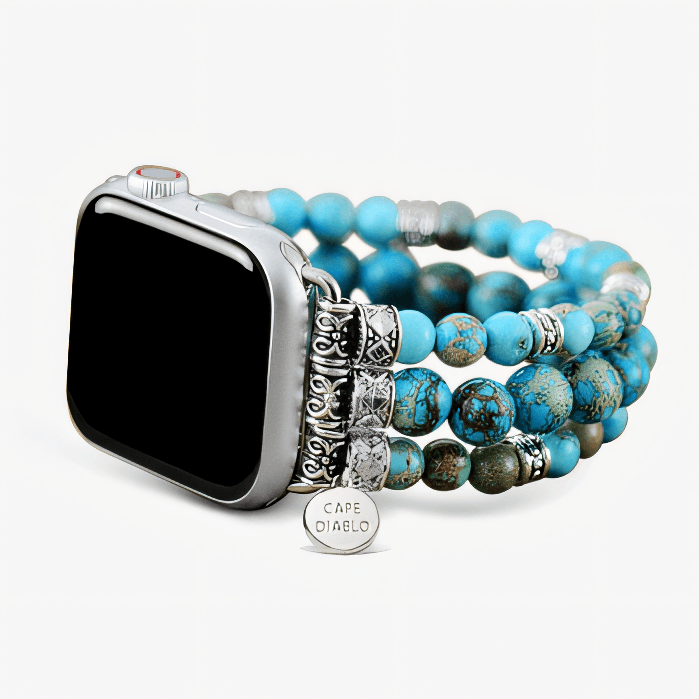 Imperial Turquoise Jasper Stretch Apple Watch Strap