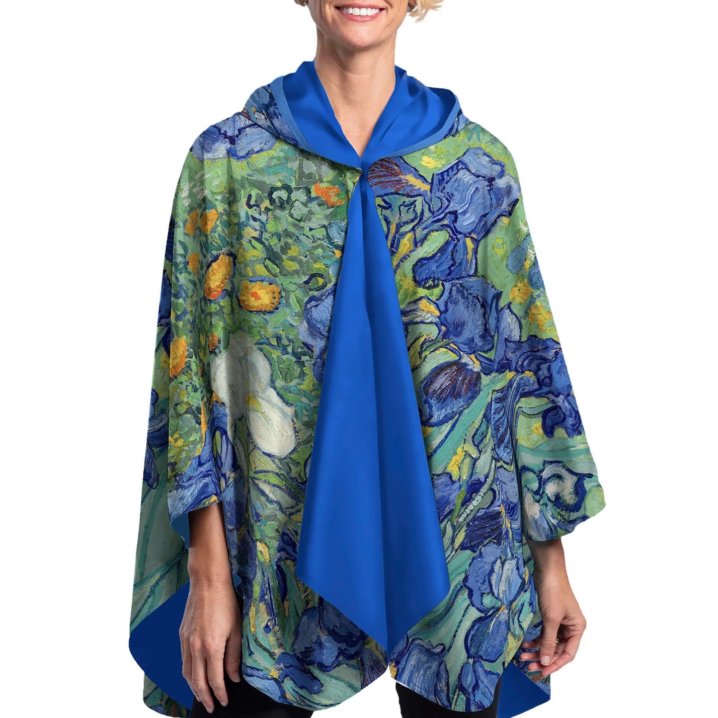 Van Gogh Irises Rain Cape by Raincaper