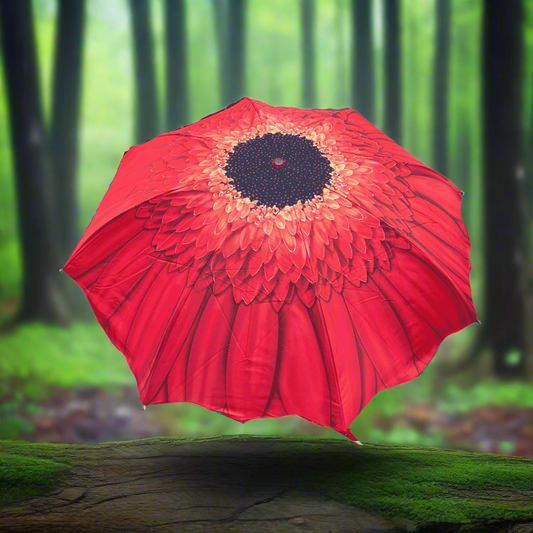 Red Daisy Stick Umbrella RC