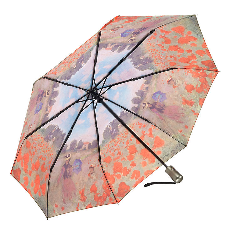 Monet Field of Poppies Folding Art Umbrella
