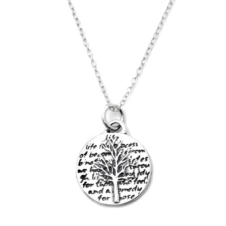 Inspirational Sterling Silver Tree of Life Necklace
