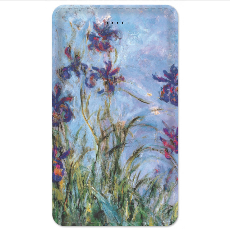 Monet Lilac Irises Portable Power Bank