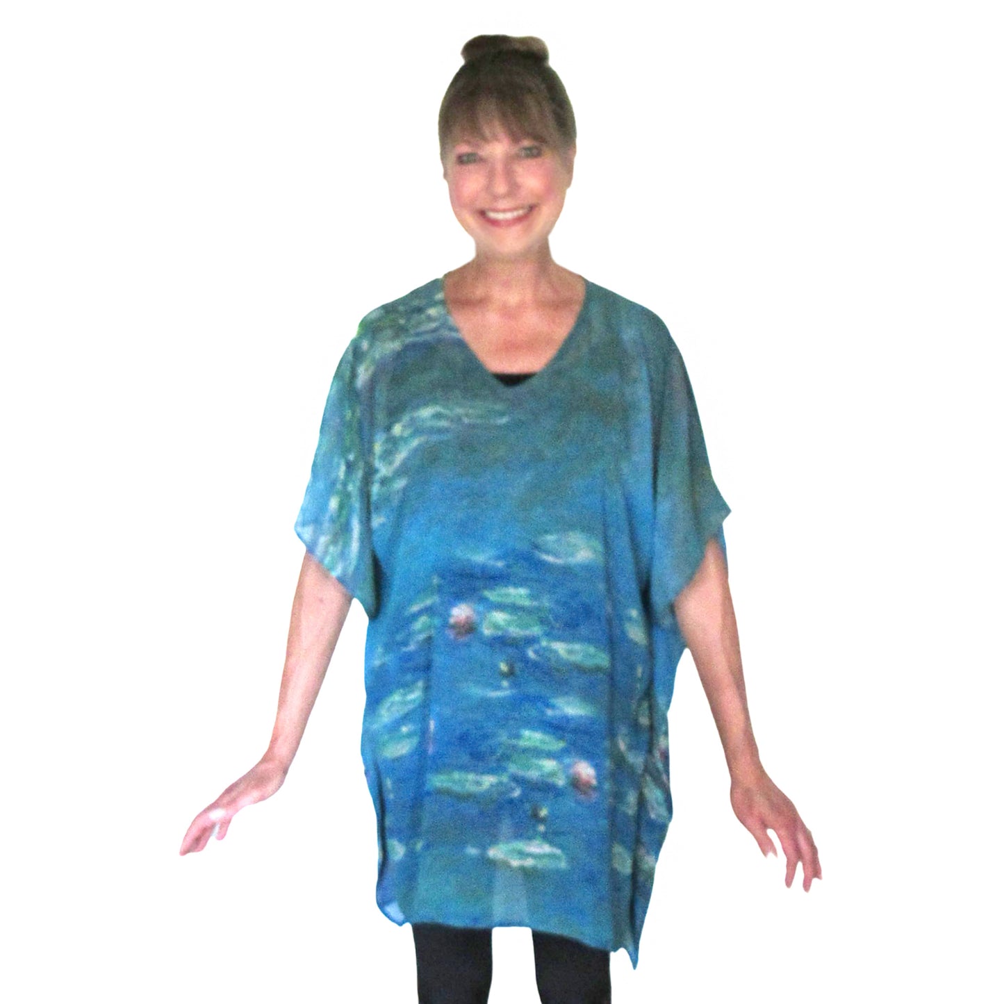 Monet Water Lilies Popover Art Top or Scarf
