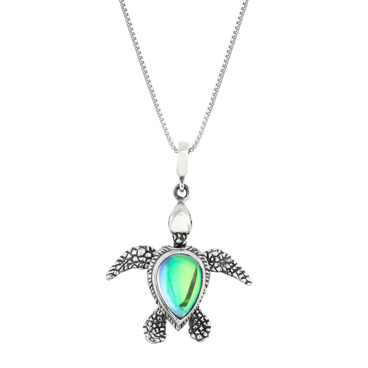 Green Crystal Sterling Silver Sea Turtle Earrings