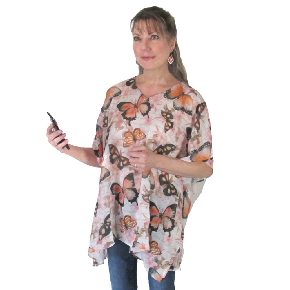 Artful Butterfly Popover Top or Scarf