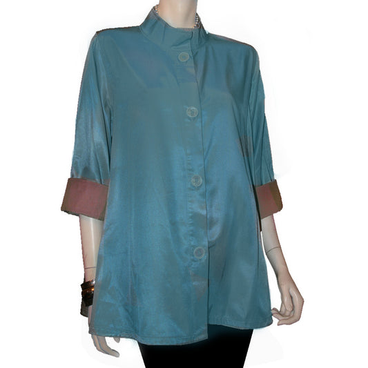 X - Reversible Teal/Brick Red Swing Top - Clearance
