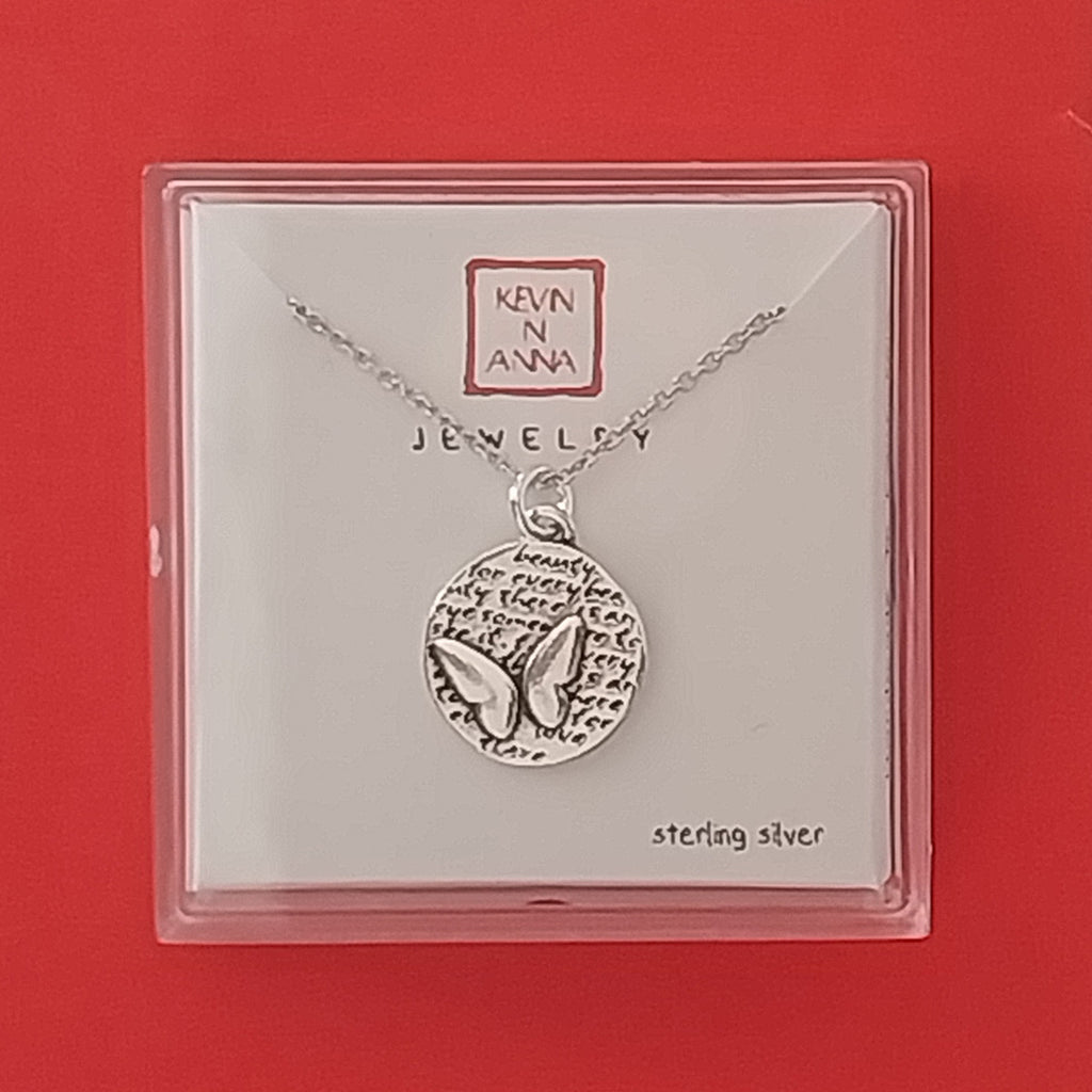 Inspirational Sterling Silver Butterfly Necklace Gift Box
