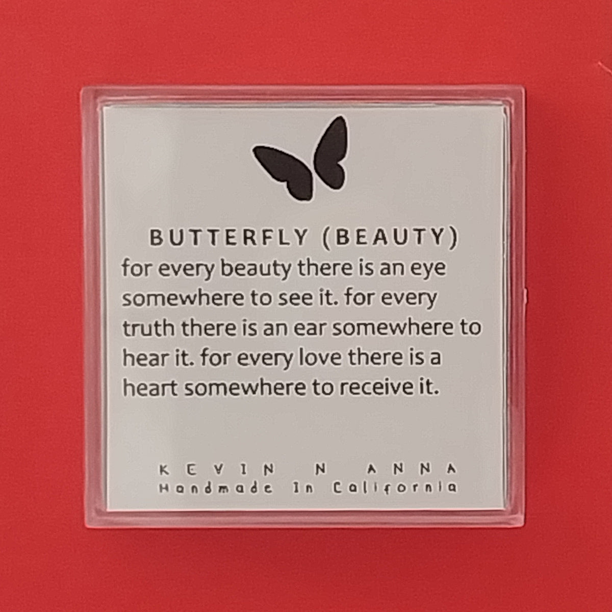 Sterling Silver Butterfly Necklace Inspirational Message