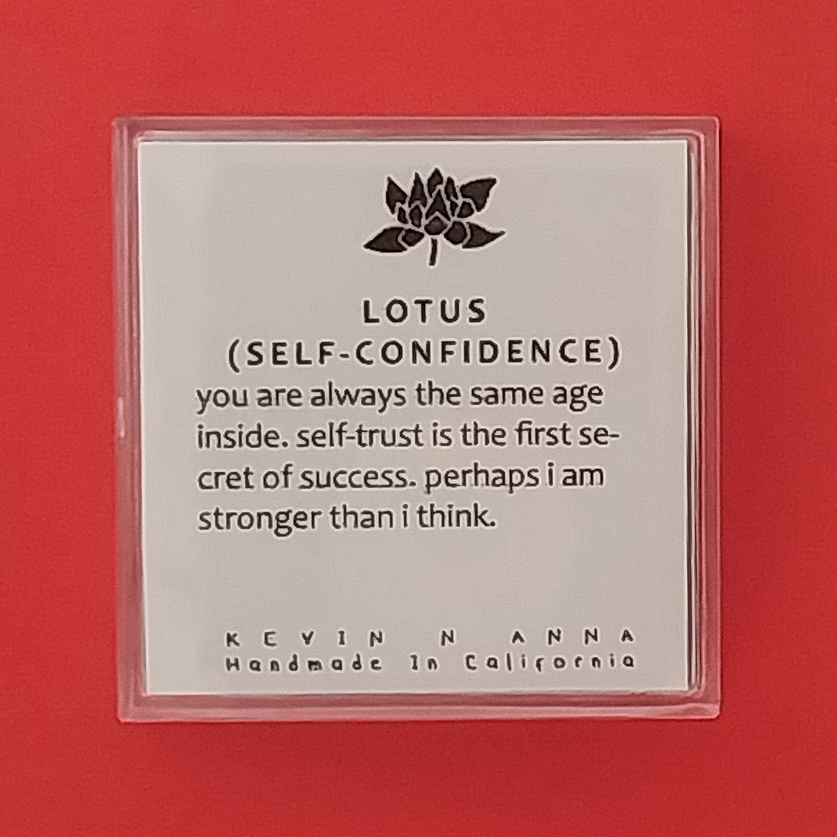 Inspirational Silver Lotus Flower Necklace, Made in the USA