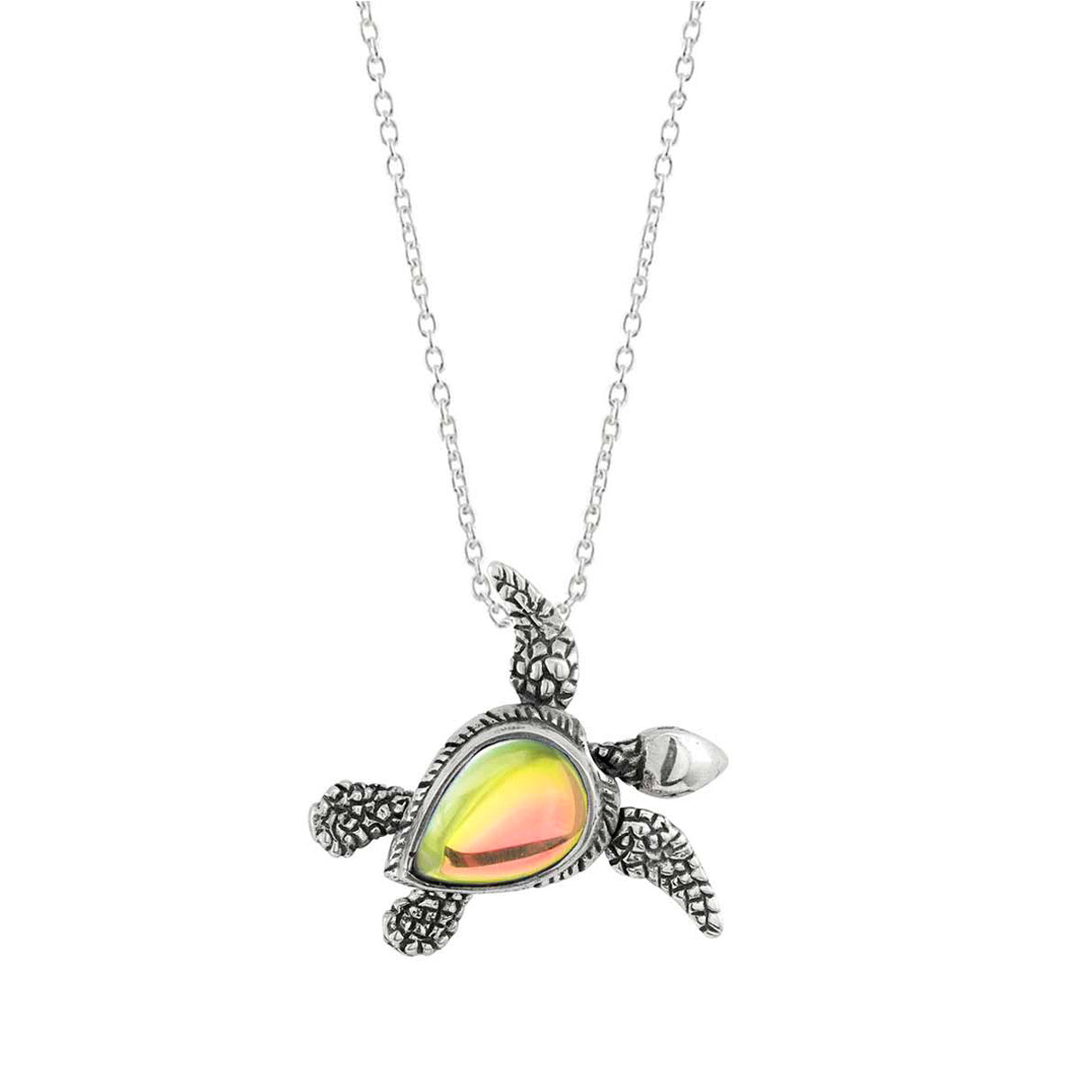 Fire Crystal Sterling Silver Sea Turtle Earrings