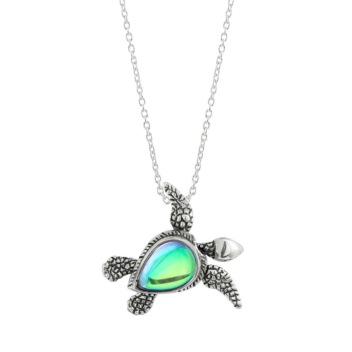 Green Crystal Sterling Silver Sea Turtle Earrings