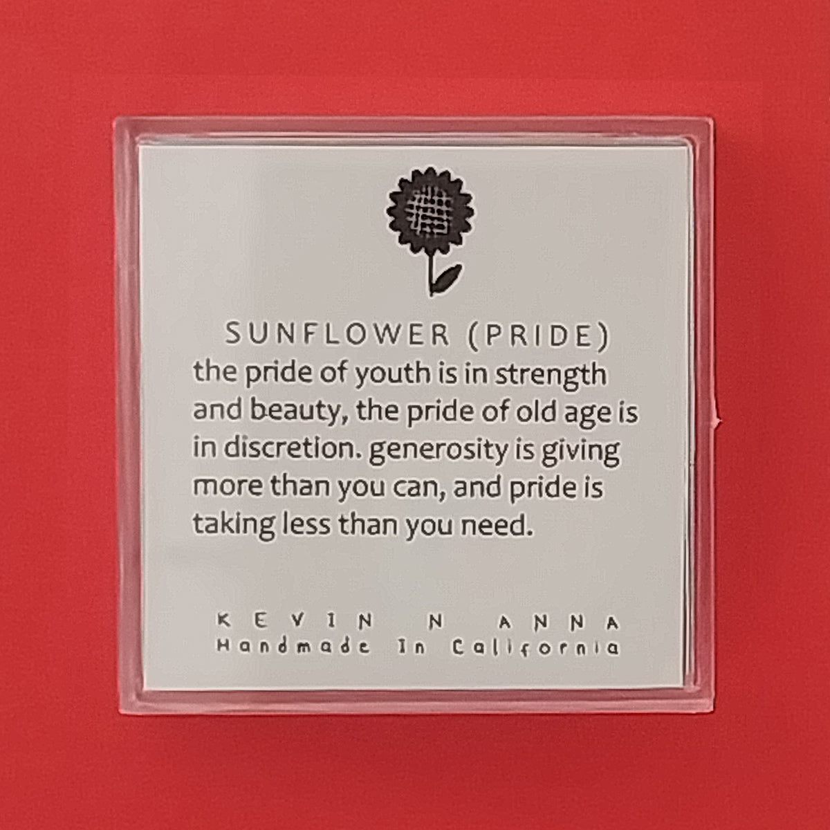 Silver Sunflower Necklace Inspirational Message