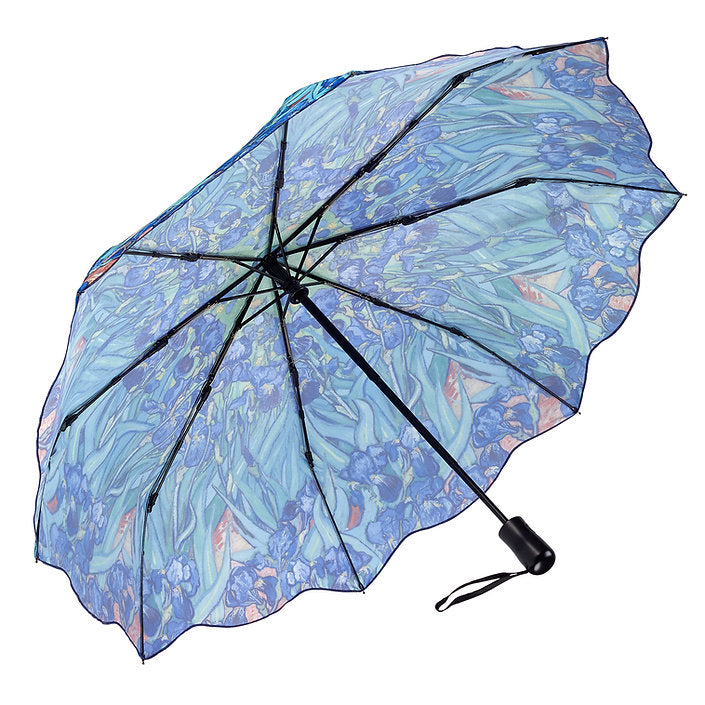 Van Gogh Irises Folding Art Umbrella
