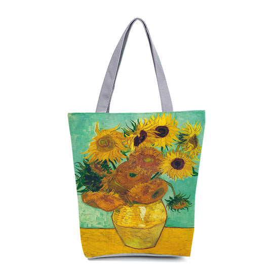 Van Gogh 1888 Sunflowers In Vase Art Tote Bag