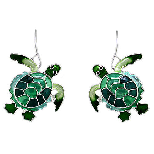 Green Sea Turtle Earrings