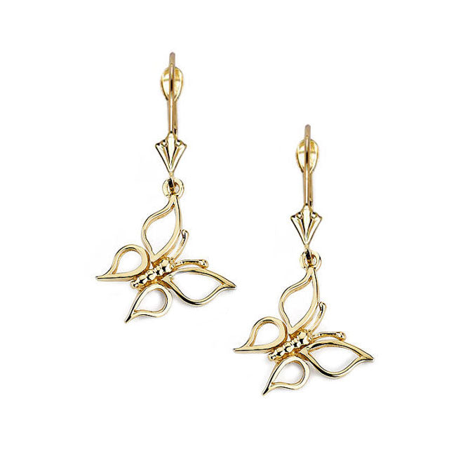 Matching Gold Butterfly Earrings - Sold Separately 
