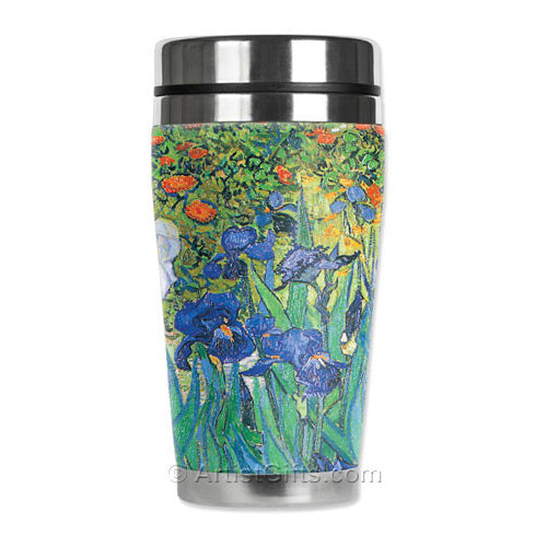 Van Gogh Irises Travel Art Mug