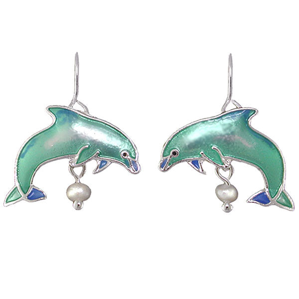 Pearl Dolphin Earrings