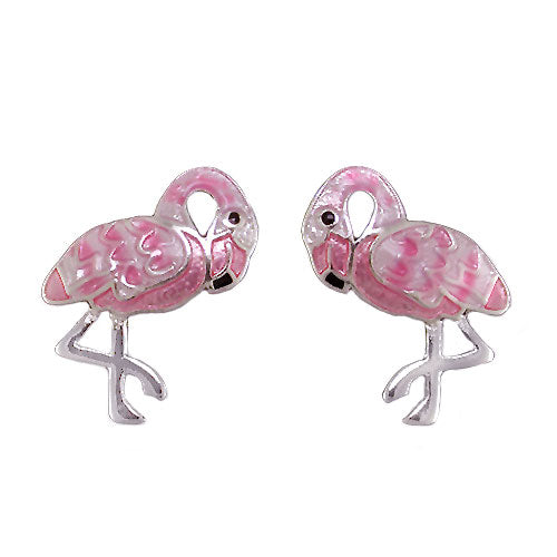 Pink Flamingo Post Earrings