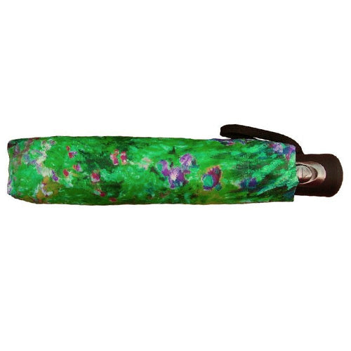 Monet Garden Umbrella shown folded with matching cover.