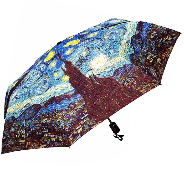 art van patio umbrella Van Gogh Starry Night Folding Umbrella – ArtistGifts
