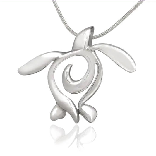 Ocean Traveler Silver Sea Turtle Necklace