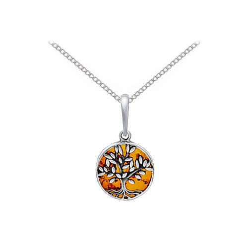 Amber Tree of Life Necklace