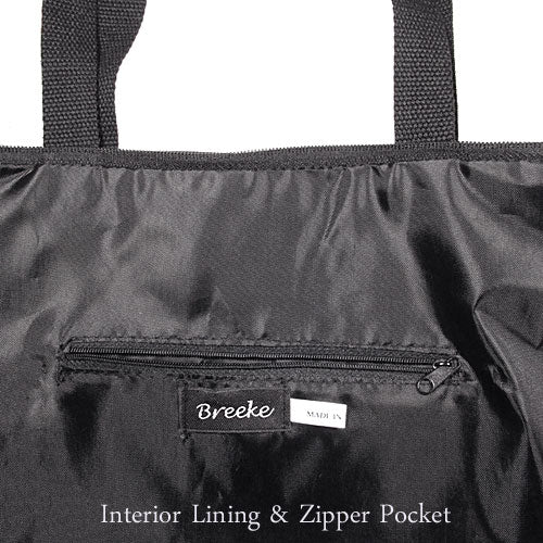 Breeke Art Tote Bag - Interior Lining & Zipper Pocket