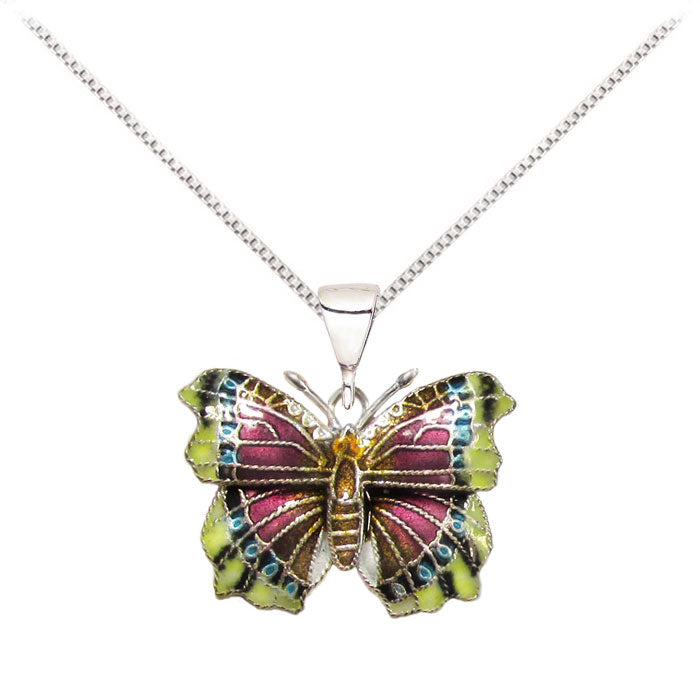 Matching Mourning Cloak Butterfly Necklace - Sold Separately