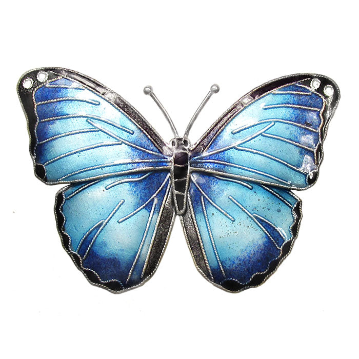 Blue Morpho Butterfly Pin 