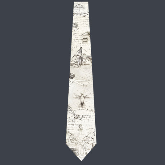 Da Vinci Drawings Museum Art Necktie