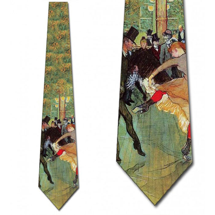 The Dance at the Moulin Rouge Necktie - Closeup VIews