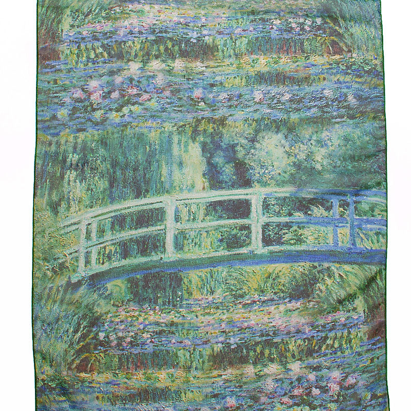 Detail of Monet Chiffon Scarf, Japanese Bridge
