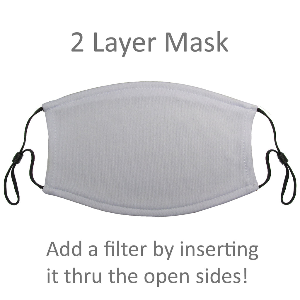 Abstract Art Facemask Backside  with Filter Pocket