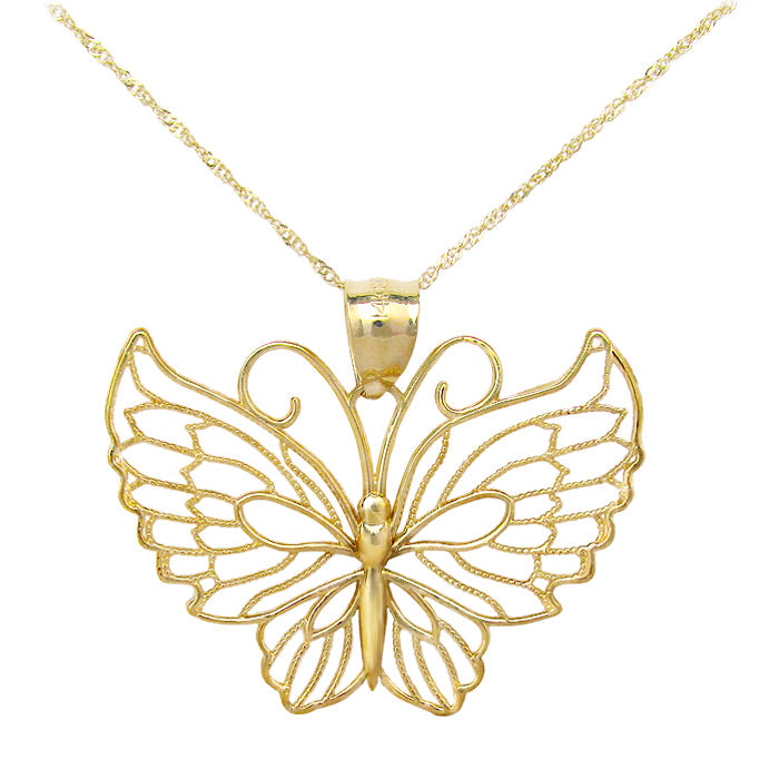 Angel Wing Gold Butterfly Necklace