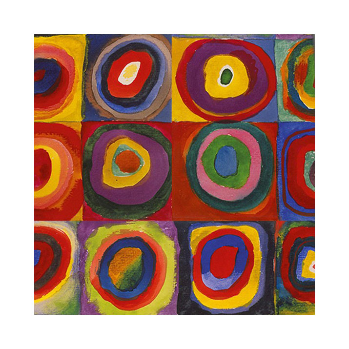 Close-up of Kandinsky Abstract Art Necktie