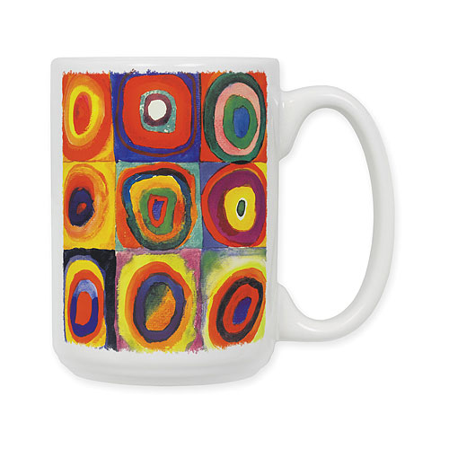 Kandinsky Coffee Mug with Squares Study