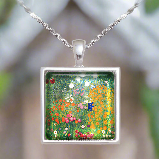 Klimt Flower Garden Necklace