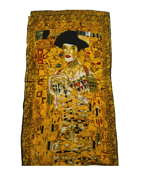 Portrait of Adele Silk Scarf Full View
