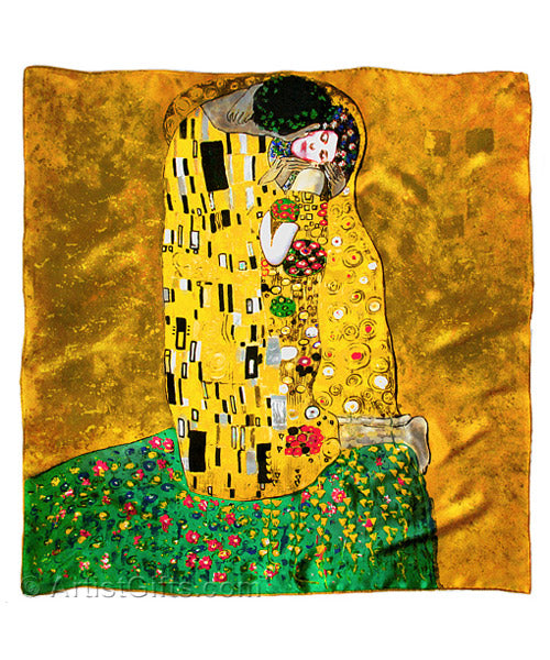 Klimt The Kiss Square Silk Scarf