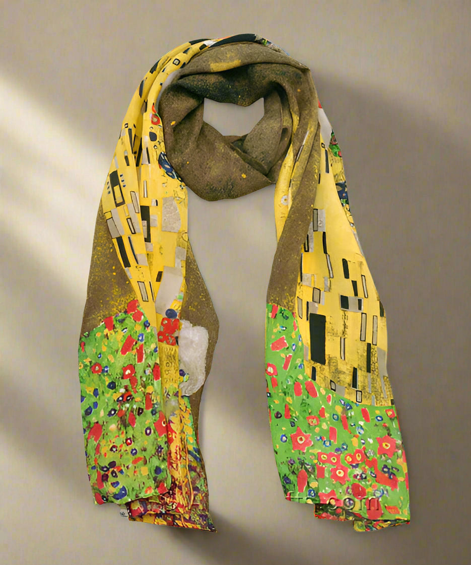 Klimt The Kiss Silk Scarf