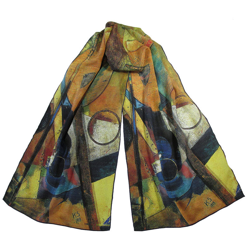 Kurt Schwitters Modern Art Silk Scarf