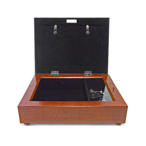 Interior of Woodgrain Teachers Music Box