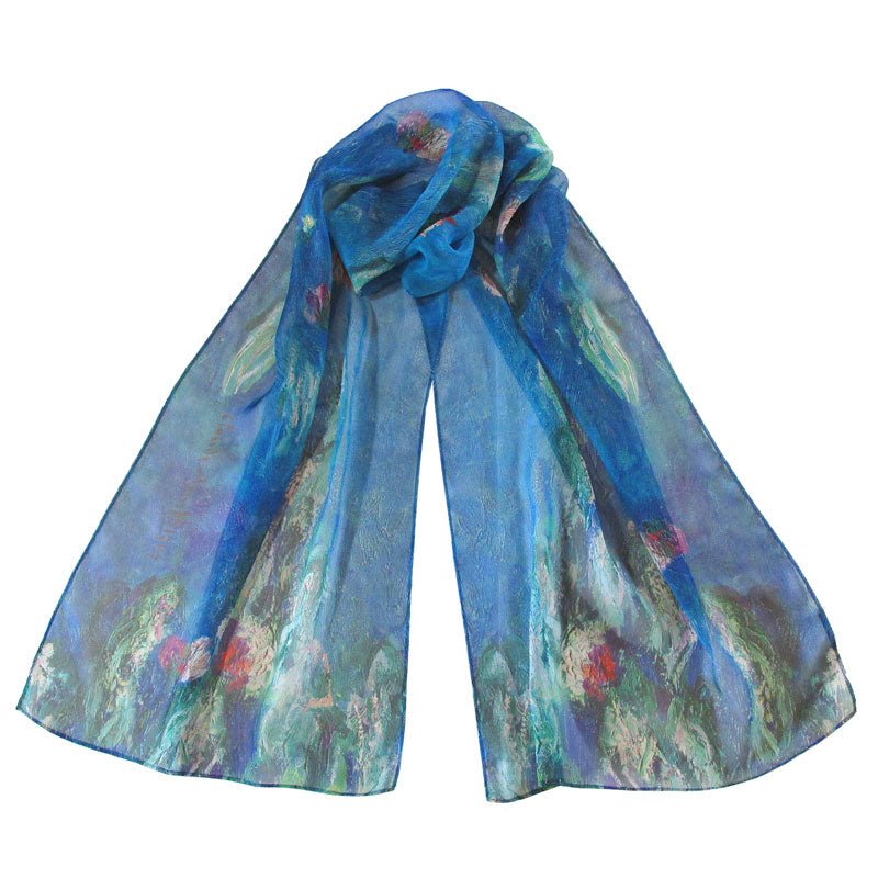 Monet Water Lilies 1 Chiffon Scarf