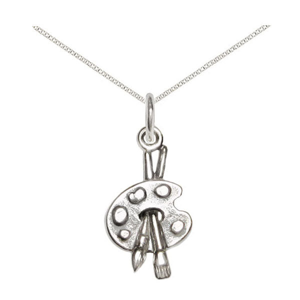 Silver Artist Gift Palette Necklace