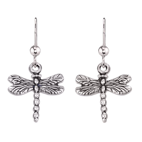 Silver Dragonfly Earrings