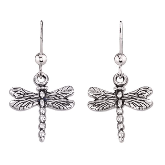 Silver Dragonfly Earrings